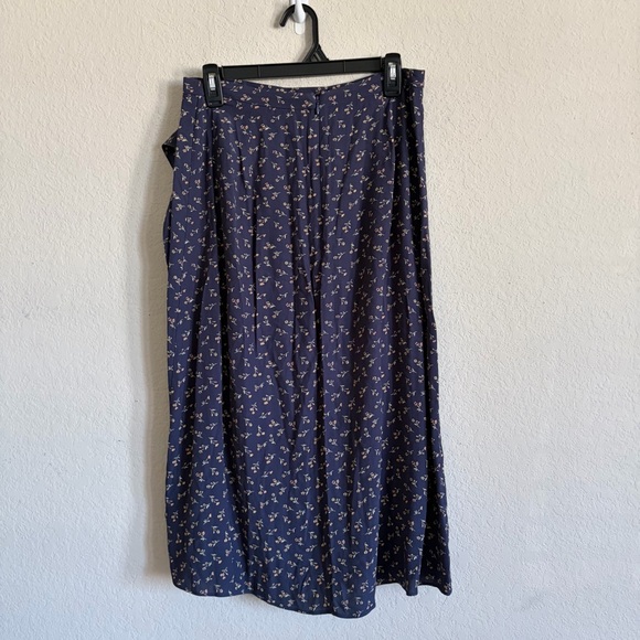 Madewell size 4 Floral Navy Blue Women's Skirt ditzy floral feminine cottagecore - Picture 6 of 8